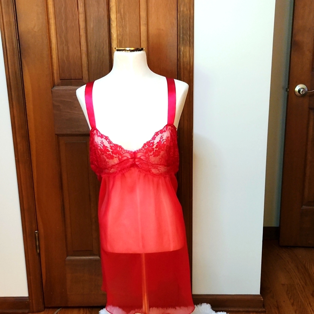Victoria's Secret red lace babydoll